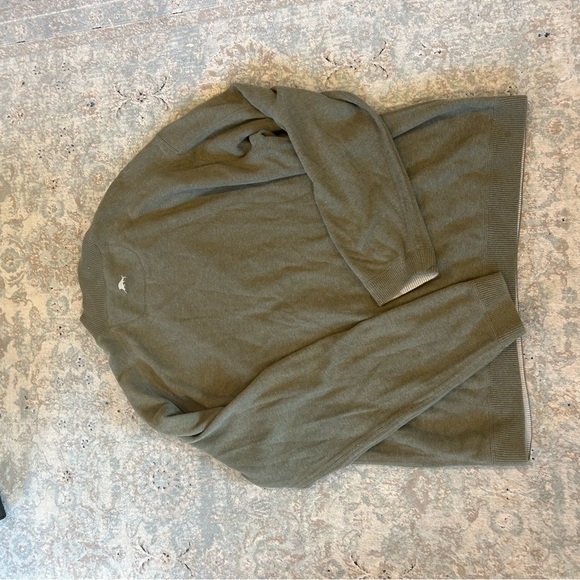 Tommy Bahama Mens XXL Olive Green Half-Zip Sweater PERFECT CONDITION - Picture 8 of 13